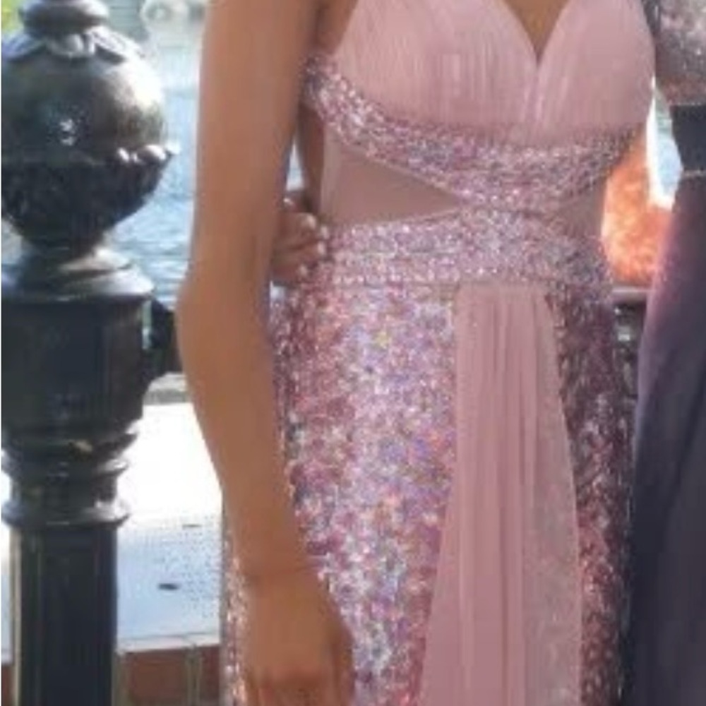 Panoply Pink Sequin Prom Dress